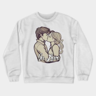 Couple Kiss In Love Crewneck Sweatshirt